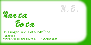 marta bota business card